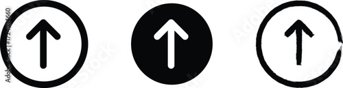 Simple up arrow icon for navigation and upload