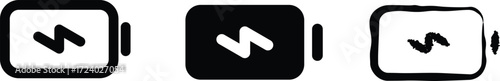 Simple battery icon for apps, devices, and energy themes.