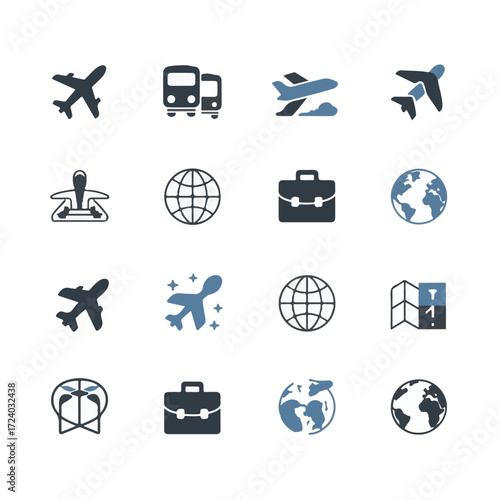 Global Business and Travel Icons