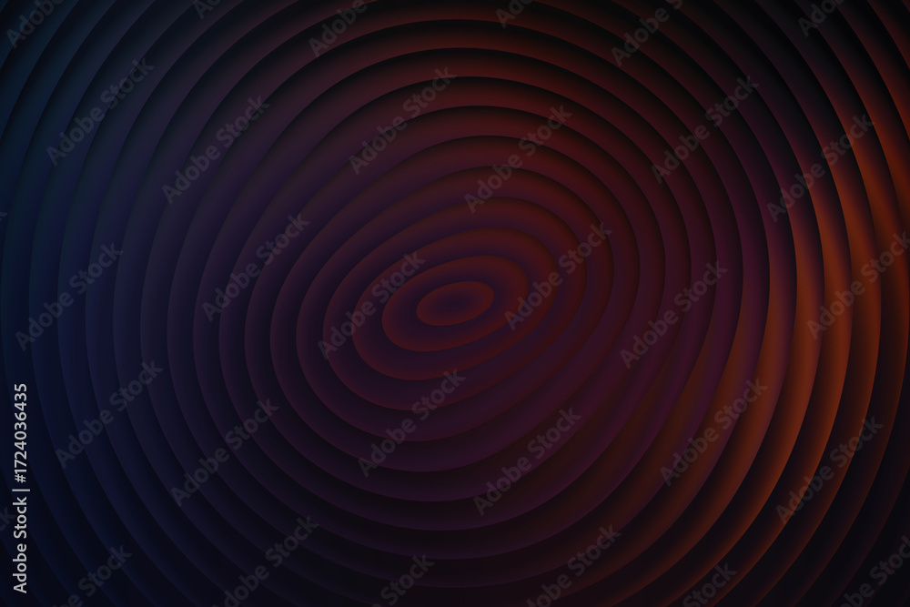 Fototapeta premium Abstract concentric circles ripple background with dark tones, creating a mesmerizing and dynamic visual effect for modern and artistic designs