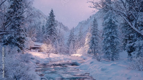 a winter wonderland blanketed in snow