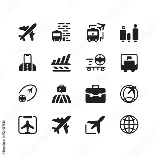 Global Business and Travel Icons