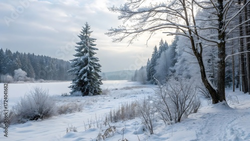 Snow-covered forest 