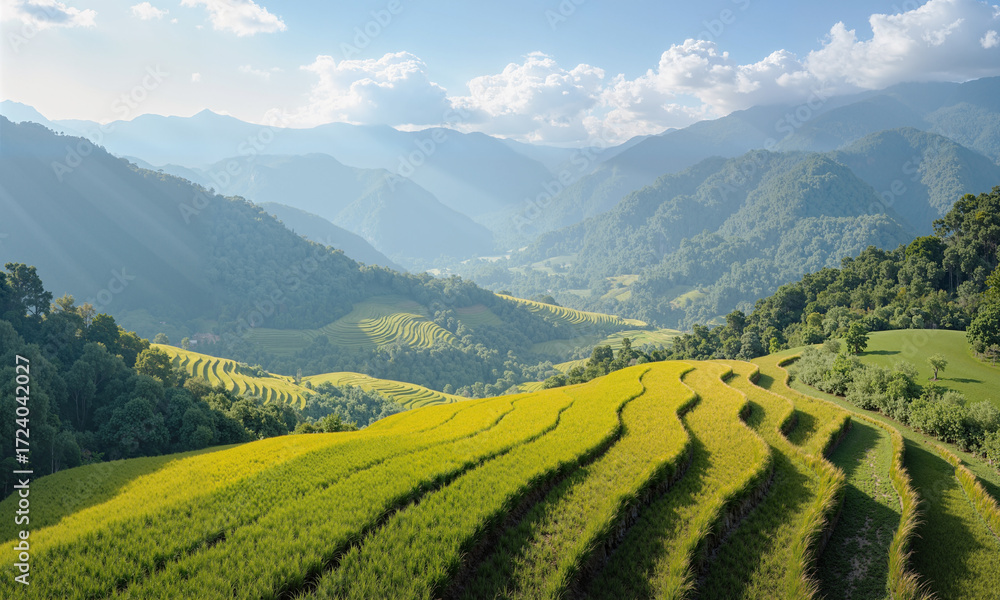 Fototapeta premium rice terraces in bali