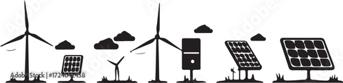 Renewable Energy Sources Icons Collection
