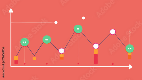 Data Analysis Chart A vector graph showing the fluctuations of glucose levels throughout the day with annotations highlighting key activities like exercise and meals.
