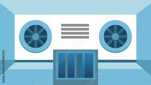 Cryotherapy Vents Closeup view of the ventilation system within a cryotherapy chamber illustrating air ducts and vent openings where cold air is expelled to maintain a consistent