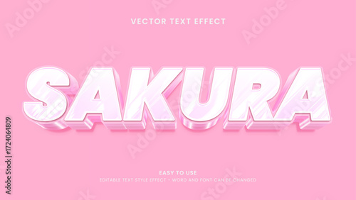 sakura editable text effect premium vector