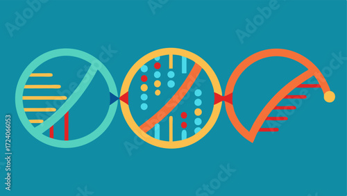 Before and After Editing A series of three frames showing a DNA strand with a mutation the gene editing process in action and finally a corrected DNA strand symbolizing disease