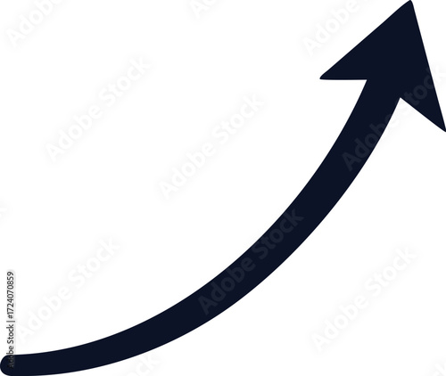 A bright red arrow shoots upward on a clean white background, symbolizing growth and success in business