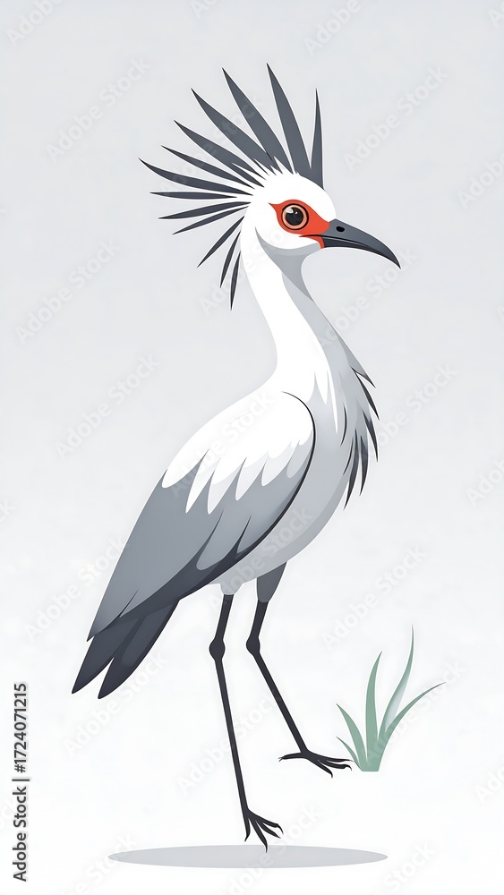 Obraz premium A stylized crane illustration