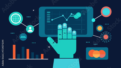 Digital Analysis A hand interacting with a holographic interface displaying 3D models of genes and epigenetic data suggesting advanced technology in research.