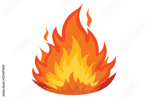 Bright yellow and orange flame ignites, creating a captivating and fiery spectacle