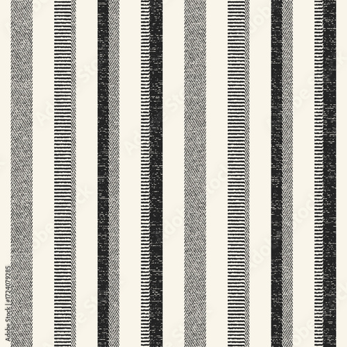 Monochrome Grain Broken Variegated Stripes Pattern