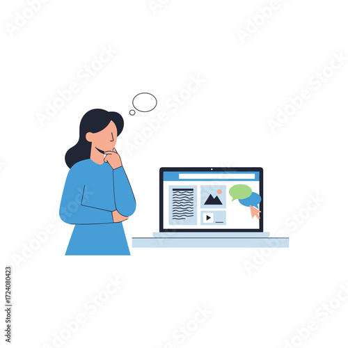 Engaging content marketing featuring vector illustrations, a business concept mix, social media sharing, flat advert banner design, presentation, website template, and background