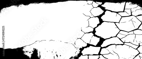 Vector txture of a black brick wall with cracks and scratches vector..