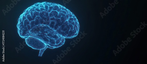 Digital Brain Concept with Neural Network Connections