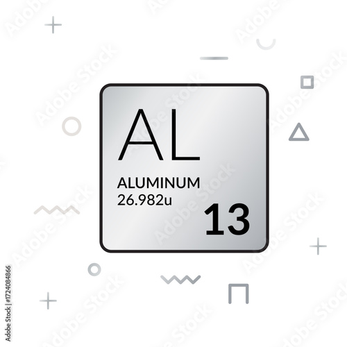 Periodic Table Elements - Aluminium - Stock Icon