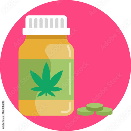 Two cannabis-infused pills representing medical or recreational use.