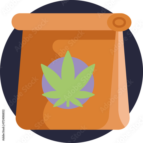 A simple paper bag used for discreetly carrying cannabis products.