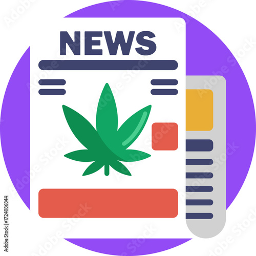 A folded newspaper, symbolizing cannabis news, articles, or industry updates.