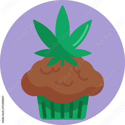 A baked treat infused with cannabis, representing edibles.