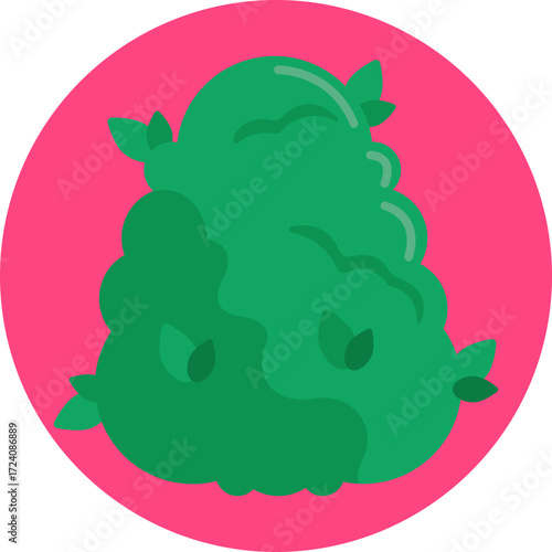 A detailed depiction of a marijuana bud.