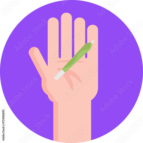 Classic marijuana joint symbolizing recreational smoking.