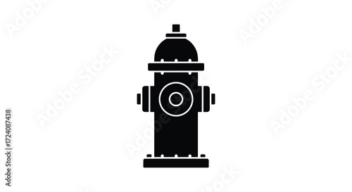 Simple black fire hydrant graphic illustration a striking design silhouette