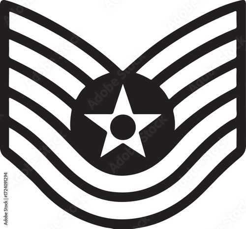 Vector art of air force rank insignia