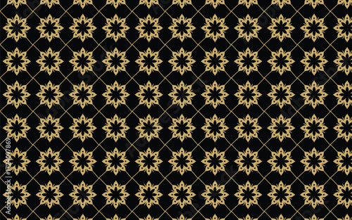 Arabic oriental floral vector design elements. Traditional golden arabesque icons, ornaments and patterns. Abstract flower symbols and logos in ornamental Islamic style.