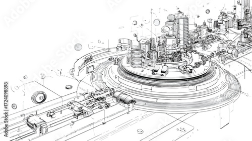 CRIS Concept Vector Scene Illustrating Technology and Innovation in Precision Genome Editing