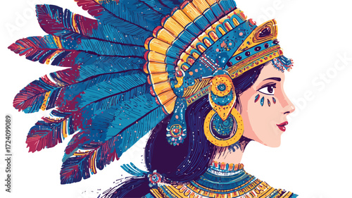Colorful Indian Vector Illustration for Creative Projects and Designs