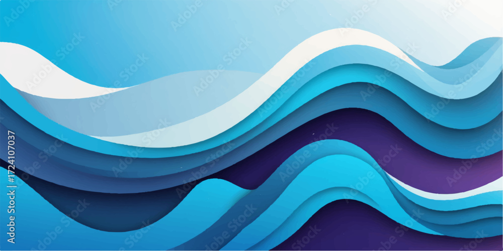 Obraz premium Abstract blue wave pattern on a modern business vector design