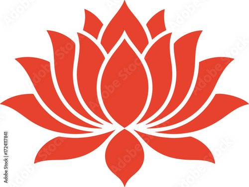 Elegant lotus flower icon set for design projects