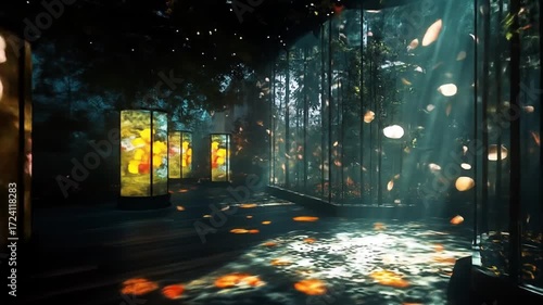 Immersive digital floral forest