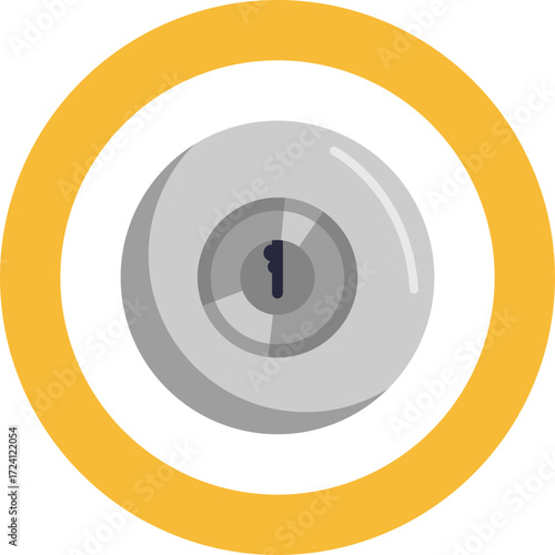 Slot for a key – an opening where a key is inserted to unlock or lock.