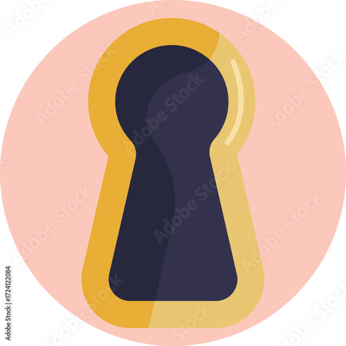 A small opening in a lock where a key is inserted to unlock it.