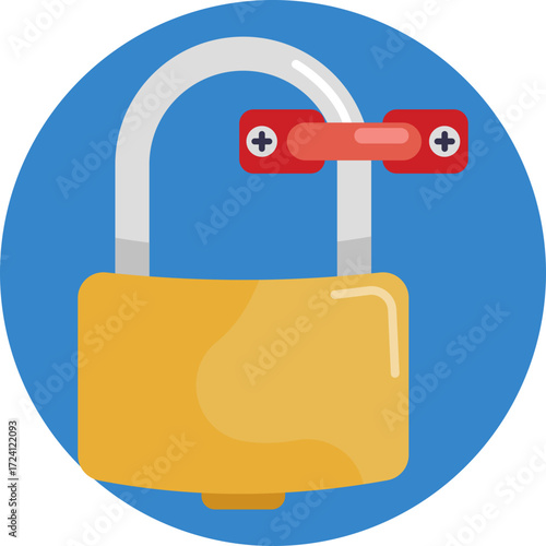A secure lock used to protect doors, lockers, or personal belongings.