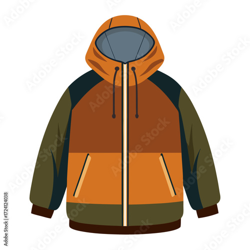 Shop stylish hooded jacket for men and women, winter coat with pockets, outdoor apparel fashion