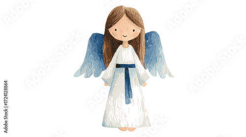 Tableau sur toile Cute cartoon angel illustration