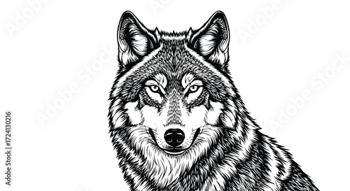 wolf black and white