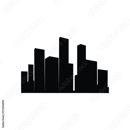 silhouette vector illustration of a city