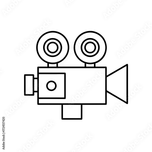 Simple outline of film camera