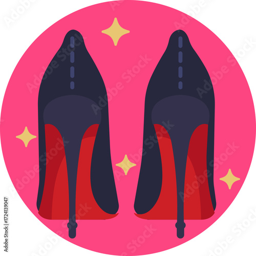Classic stiletto heels associated with upscale lifestyle and elegance.