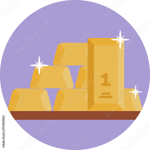 A solid bar of gold symbolizing wealth and luxury.