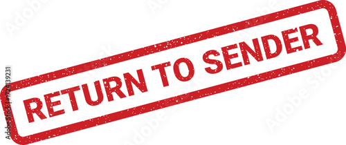 A red Return to Sender rubber stamp angled diagonally on a 