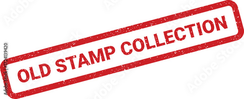 A red rubber stamp announces an old stamp collection