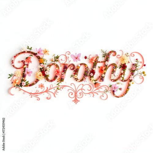The word Dorothy is written in a flowery font