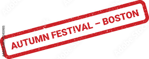 A red rubber stamp announces the Boston Autumn Festival